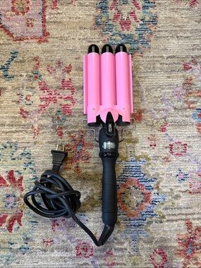 Amazon Pink Triple Barrel Hair Waver Curling Iron